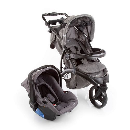 Carrinho Bebê Conforto Travel System Off Road Cinza Infanti