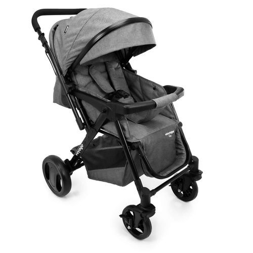 Carrinho De Bebê Berço Trip Cinza Mescla - Voyage