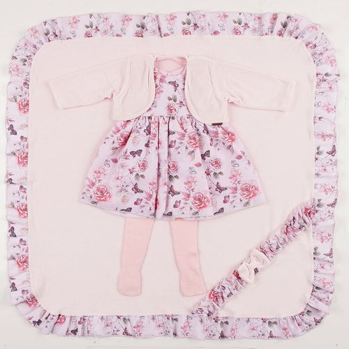 Saída Maternidade Vestido Floral Menina
