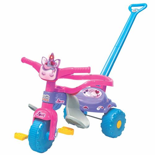 Triciclo Tico Tico Unicórnio Love com Luz Magic Toys