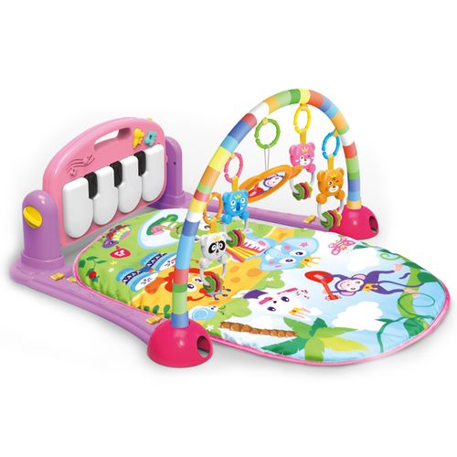 Tapete de Atividades Ginásio com Piano Musical Rosa Maxibaby