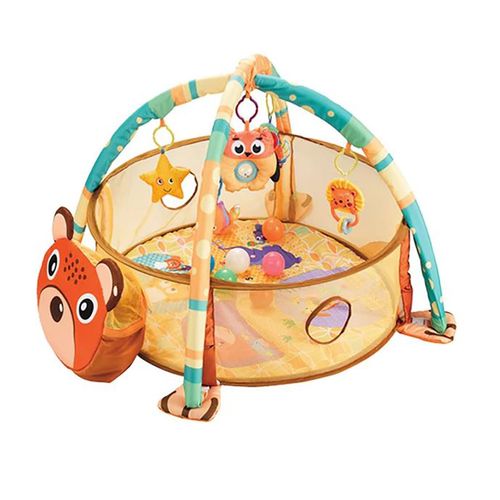 Tapete de Atividade Com Piscina de Bolinha para Bebês - Ursinho