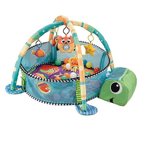Tapete de Atividade Com Piscina de Bolinha para Bebês - Tartaruga