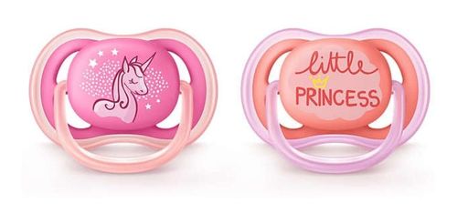 Chupeta AVENT Ultra Soft Air Dupla Decorada 6-18 meses Rosa