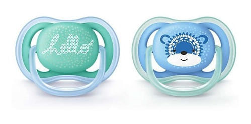 Chupeta AVENT Ultra Soft Air Dupla Decorada 6-18 meses Azul
