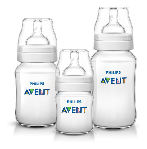 Kit 3 Mamadeira Clássica Anticólica 125/260/330ml  -Avent