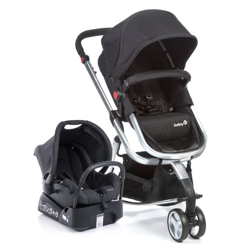 Carrinho de Bebê Travel System Mobi Black & Silver Safety 1st