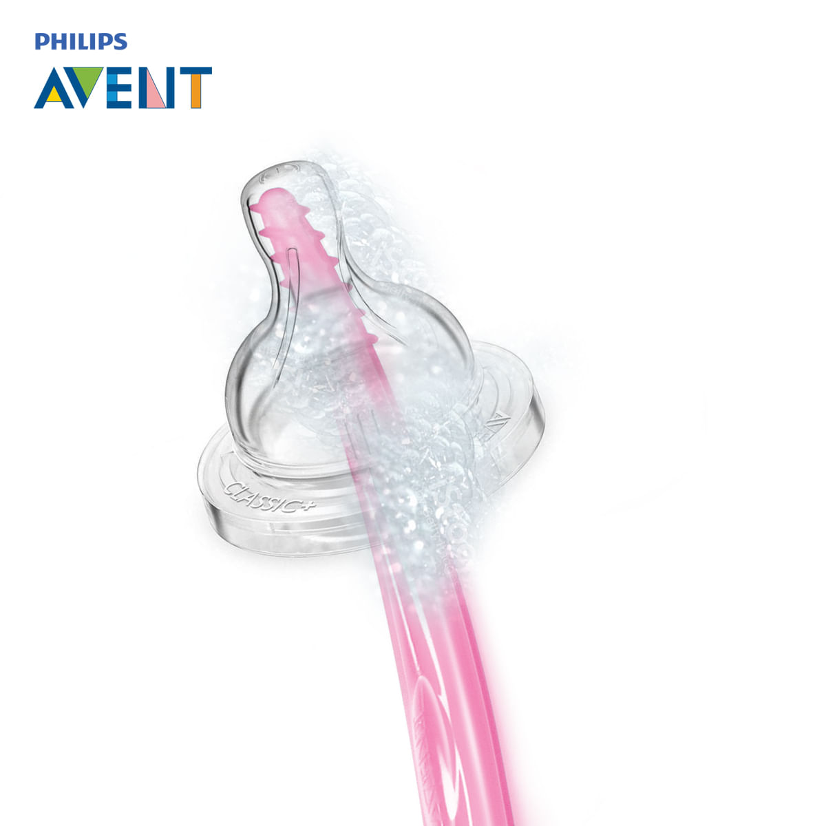 Escova para Lavagem de Mamadeiras Bicos Philips Avent Rosa