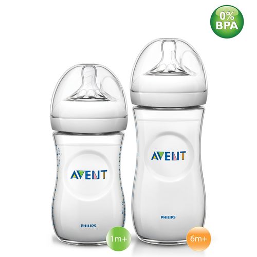 Kit 2 Mamadeiras Pétala Anticólica 260ml/330ml AVENT