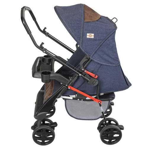 Carrinho Berço Alça Reversível Thor Plus Tutti Baby - Jeans