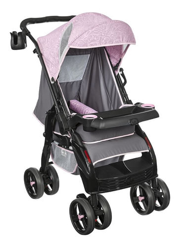 Carrinho Berço Anti-Impacto Upper da Tutti Baby - Rosa