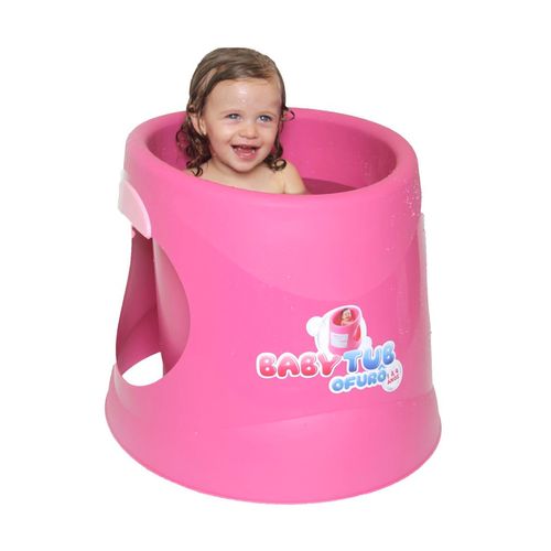 Banheira BabyTub Ofurô 1 à 6 anos Assento Ergonômico - Rosa