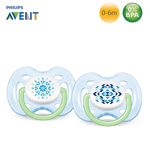 Chupeta AVENT Freeflow BPA FREE de +0m - 2 un - Azul