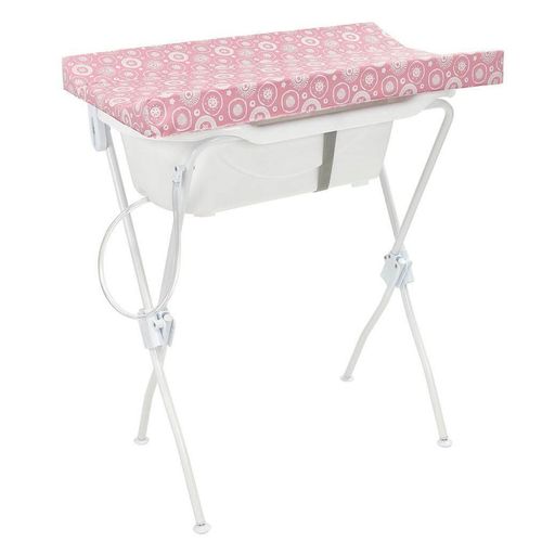 Banheira Ergonômica Floripa com Trocador Tutti Baby - Rosa