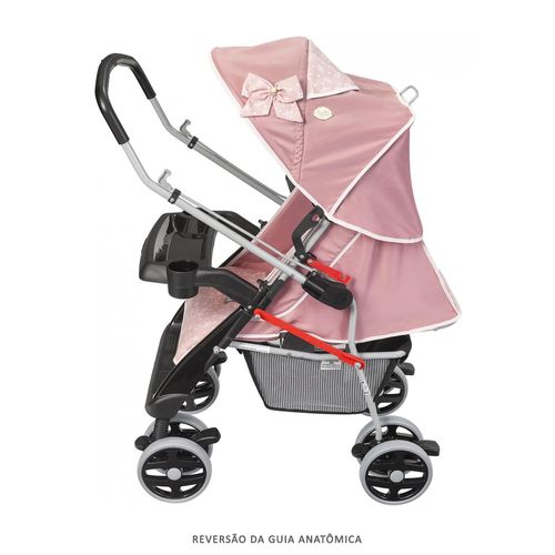 Carrinho Berço Alça Reversível Thor Plus Tutti Baby - Rosa