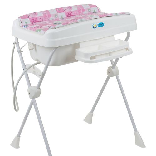 Banheira Para Bebê Com Suporte Millenia Rosa  - Burigotto