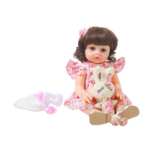 Boneca Bebê Reborn Ruby Toma Água e Faz Xixi  - Lullaby