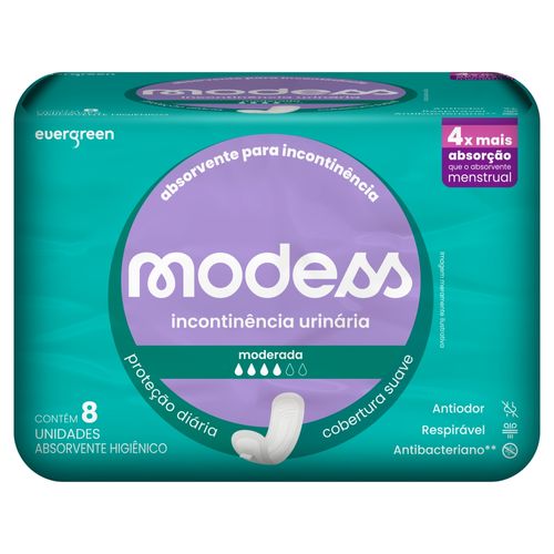 Absorvente Geriátrico Incontinência Moderada 8un Evergreen