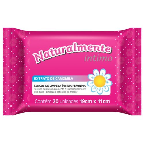 Lenço Umedecido Higiene Íntima Naturalmente 20un - Evergreen