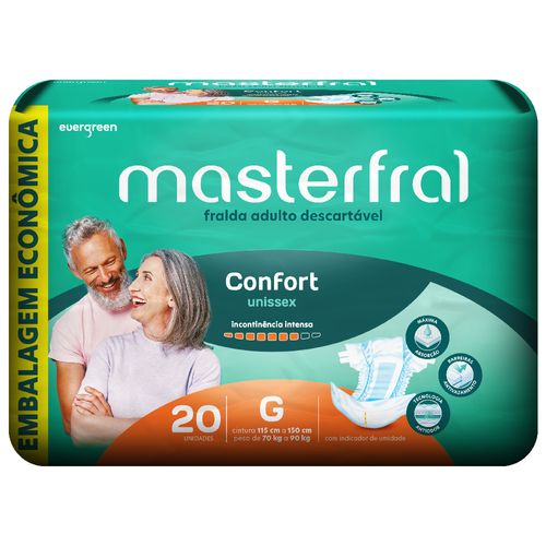 Fralda Descartável Geriátrica Masterfral M ao XG Evergreen