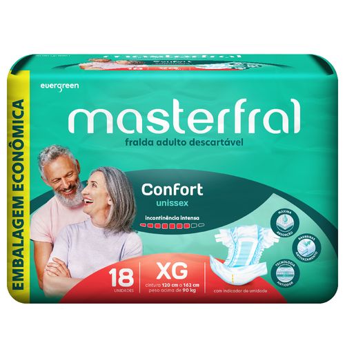 Fralda Descartável Geriátrica Masterfral M ao XG Evergreen