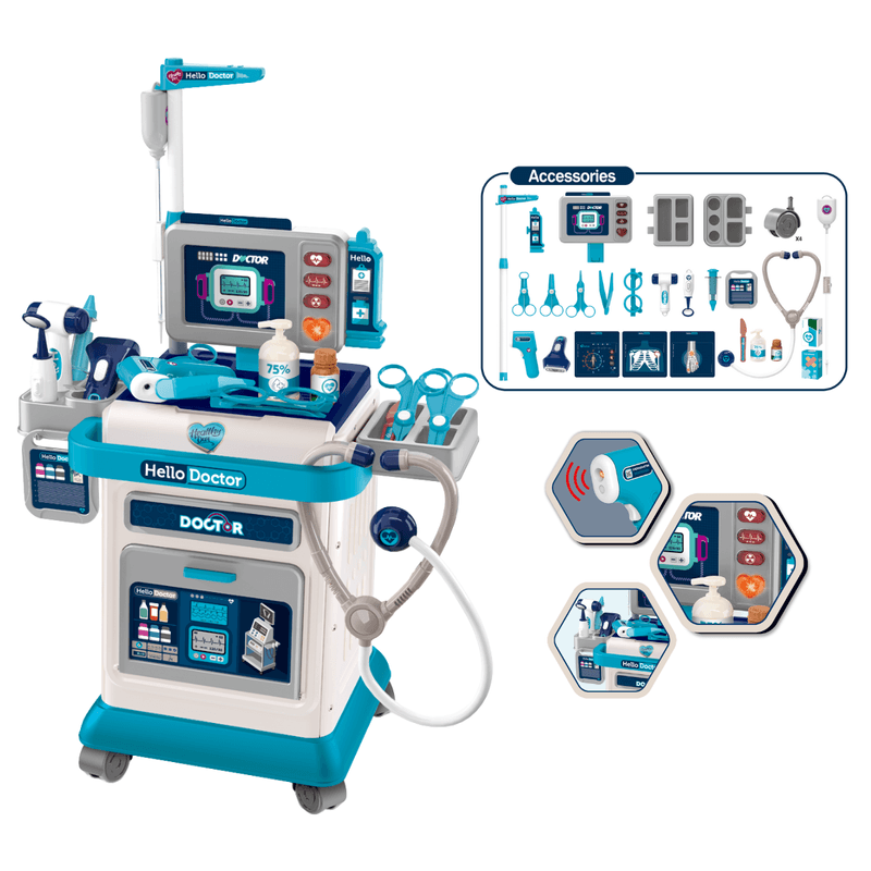 DocooF1マシン9台セット Brinquedo Carrinho de Médico Infantil Doctor Center - Maxi Toys
