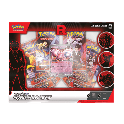 Cartas Pokémon Equipe Rocket Coleção Ex com 49 Cards - Copag
