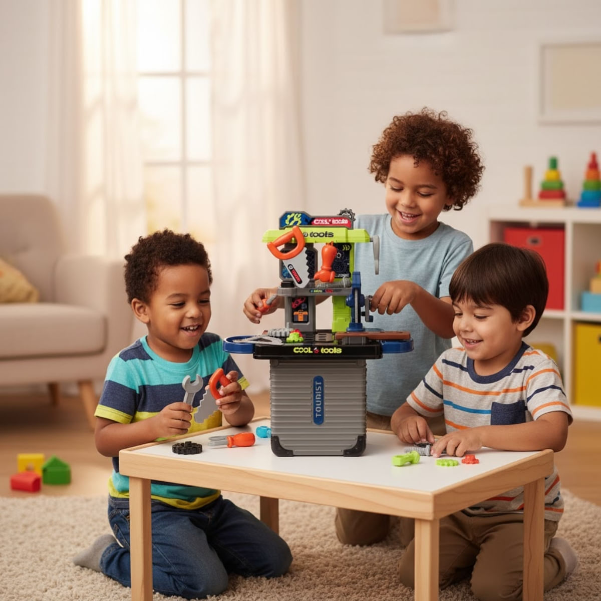 FUN Maleta de Ferramentas Bancada Infantil 3 em 1 - Maxi Toys