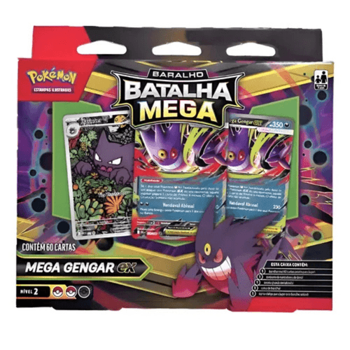 Cartas Pokémon Batalha Mega Ex com 60 Cards - Copag