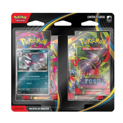 Cartas Pokémon Mega Evolução Fogo Fantasmagórico 25un Copag