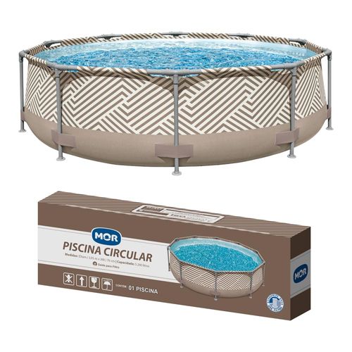 Piscina Redonda Estrutural PVC 5200 Litros 3.05 x 3.05m Mor