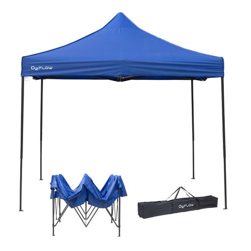 Tenda Gazebo Articulada Dobrável 3x3m Castle Azul O2Flow