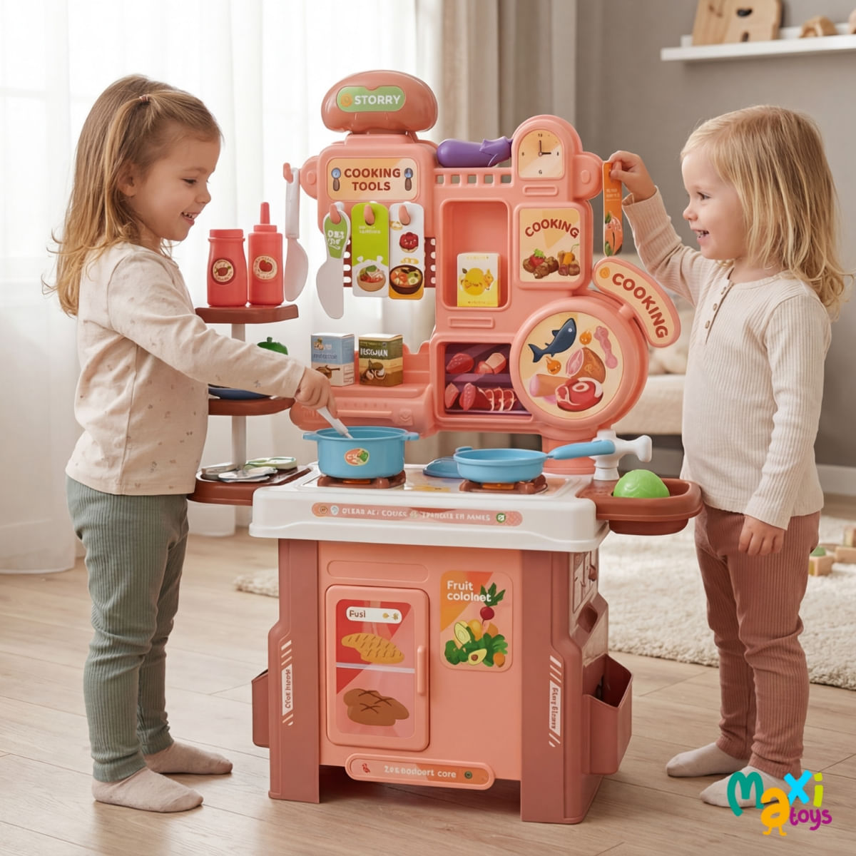 Mini Cozinha Divertida Brinquedo Infantil com 46 Peças Maxi Toys Mini Cozinha Divertida Brinquedo Infantil com 46 Peças Maxi Toys