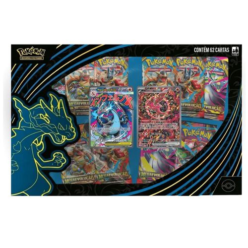 Cartas Pokémon Coleção Mega Charizard X ex  C/62 Card Copag