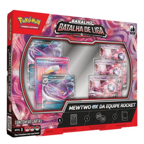 Cartas Pokémon Batalha Mewtwo Equipe Rocket 60 Cards Copag