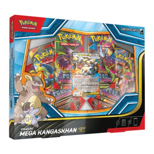 Cartas Pokémon Coleção Mega ex Kangaskhan 49 Cards Copag