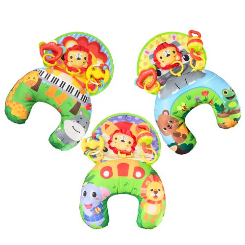 Almofada Atividade Bebê Tummy Time Chocalho Maxi Baby