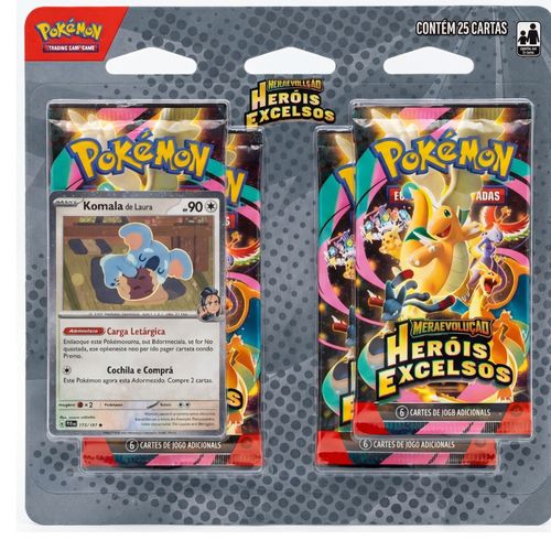 Cartas Pokémon Blister Heróis Excelsos Komala /Tangela Copag
