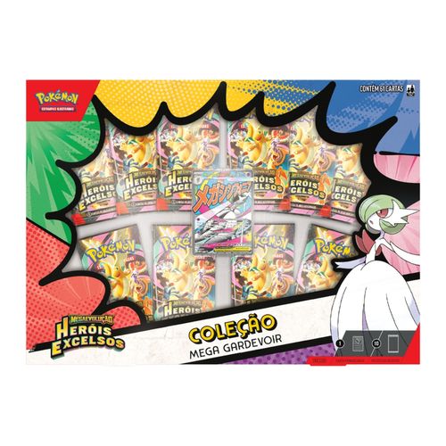 Cartas Pokémon TCG Mega Lucario e Mega Gardevoir 61un Copag