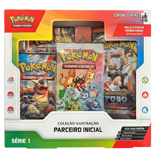 Cartas Pokémon Parceiro Inicial Serie 1 com 21 Cards Copag