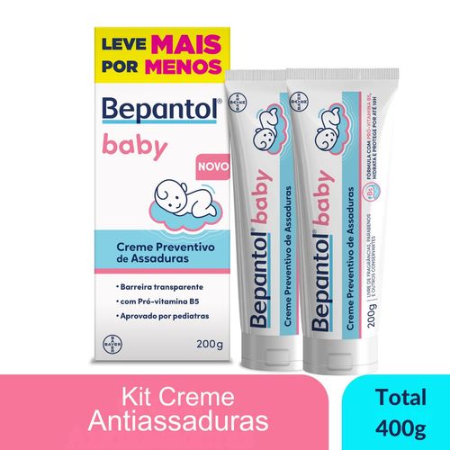 Kit 2 Creme Pomada de Assadura VitB5 200g Cada Bepantol Baby