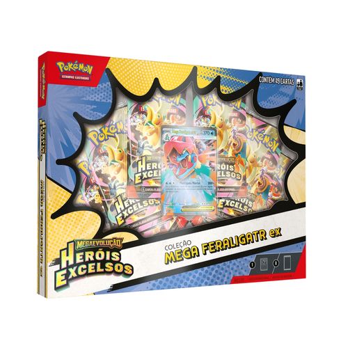 Cartas Pokémon Coleção Mega Feraligatr ex C/49 Cards Copag