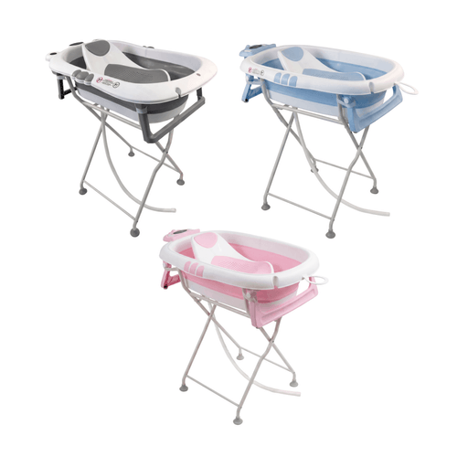 Banheira Bebe Dobravel com Suporte Redutor Asssento e Termômetro Melon Maxi Baby
