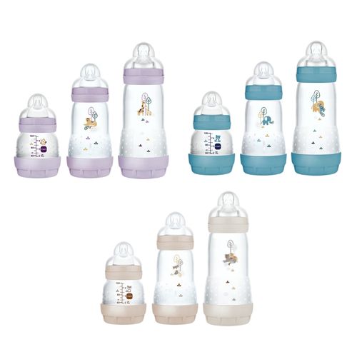 Kit com 3 Mamadeiras Easy Start 130/260/320ml - MAM
