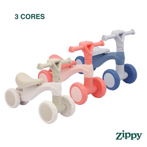 Bicicleta Andador Equilíbrio Sem Pedal 4 Roda Zippy Toys