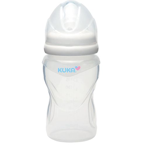 Mamadeira 100% Silicone Soft 250ml Bico Big Furo M 6m+ Válvula de Ar Kuka