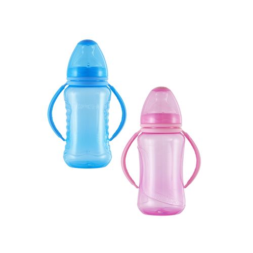 Mamadeira Bico Silicone Alça Removível 330ml Aquarela Big 6m+ Kuka