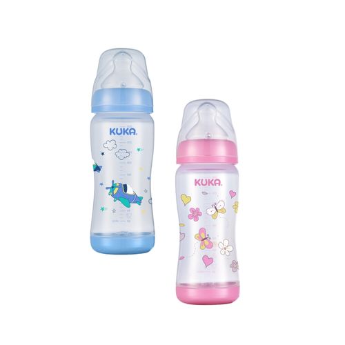 Mamadeira Bico Silicone Antivazamento 320ml Desmontável Elegance Plus 6m+ Kuka