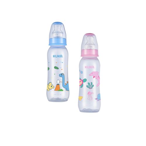 Mamadeira Bico Silicone Válvula de Respiro 250ml Natural Color 6m+ Kuka