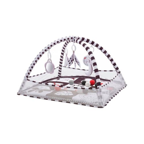 Tapete de Atividades Bebê Piscina de Bolinhas 3x1 Sensorial Preto Branco Maxi Baby